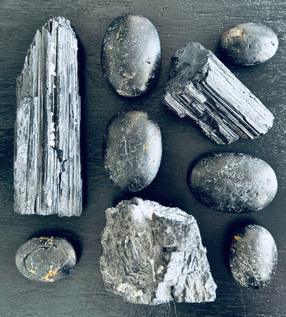 Black Tourmaline Palm Stone