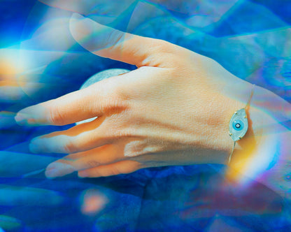 Gold and Diamond Evil Eye Bracelet